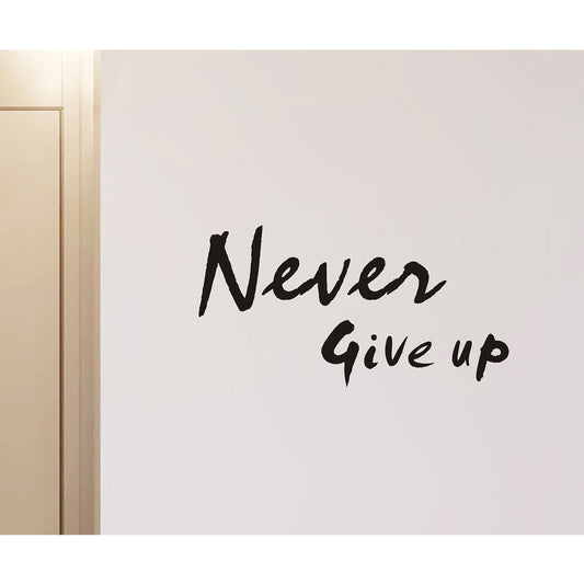 Hot   Never Give Up Motivational Wall Decal Inspirational Wall Art Decal