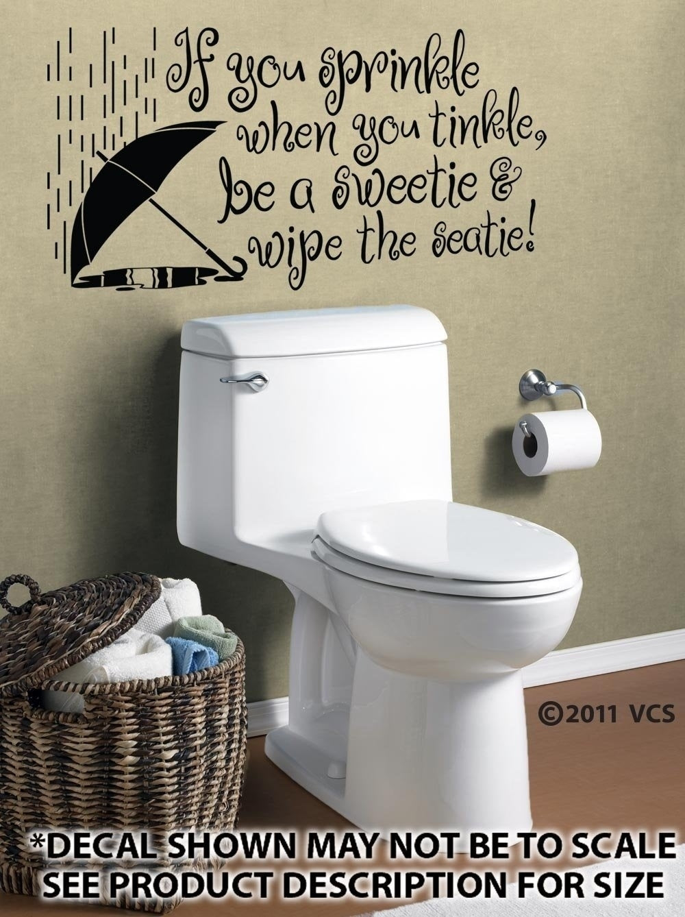 Hot    "If You Sprinkle When You Tinkle" DIE CUT Wall Decor Sticker Vinyl Decal - Bathroom