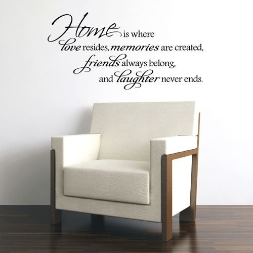 2018 NEW HOME IS WHERE LOVE RESIDES QUOTE VINYL WALL DECAL STICKER ART -REMOVABLE DECOR
