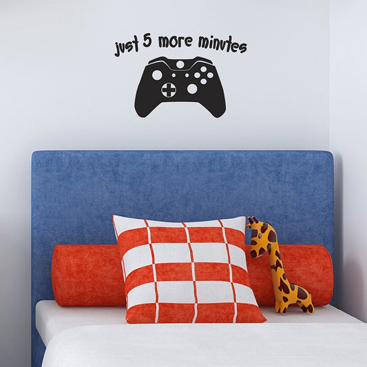 New Fashion    Fun games console controller sticker - Just 5 more mins decal