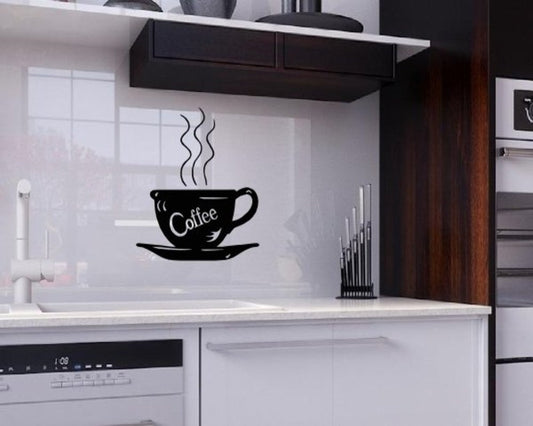 High-quality   Coffee Cup Kitchen Wall Sign Decal Vinyl Sticker For Shop Office Home Cafe el
