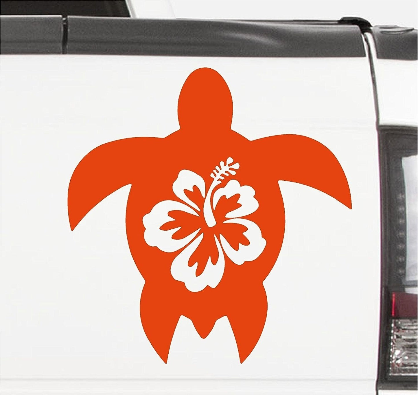 High-quality   HIBISCUS TURTLE - Tropical - Car, Truck, Notebook, Vinyl Decal Sticker