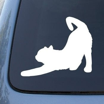 CAT STRETCHING - Vinyl Car Decal Sticker