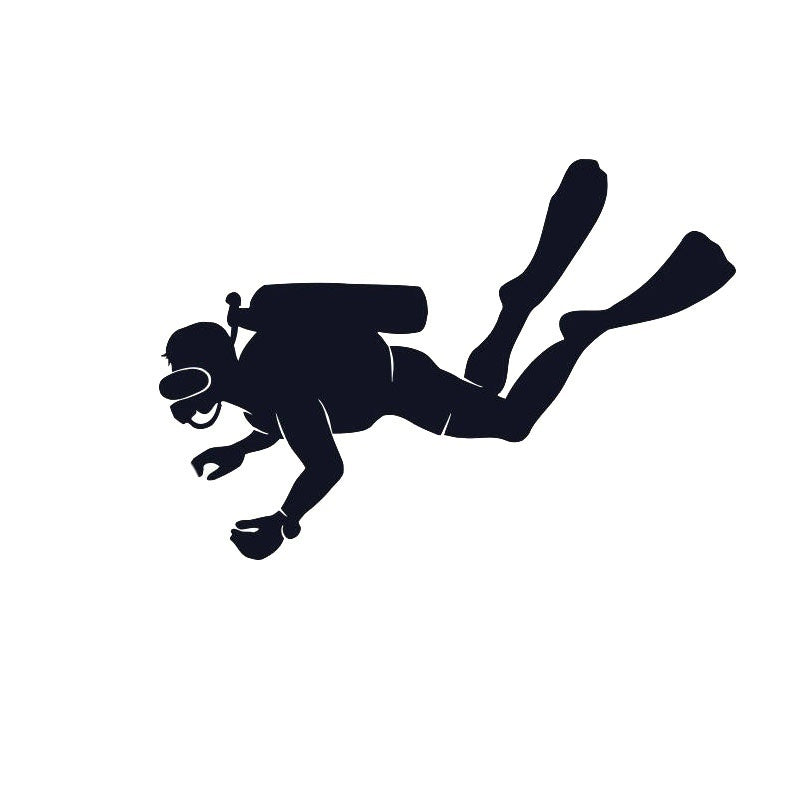 High-quality  Carrying Oxygen Tanks Diver Car Sticker Waterproof Diving Equipment