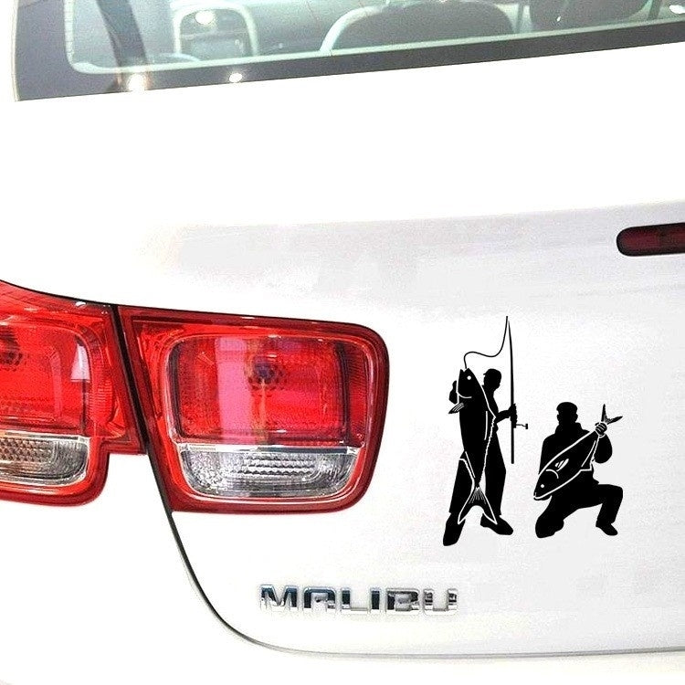 Fashion   High Quality Go Fishing Tribes Car Styling Vinyl Wall Stickers Decals Accessories for Car Animals stickers