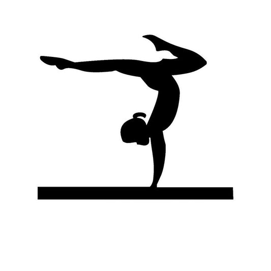 New Fashion   Personality Women's Gymnastics Balance Car Styling Sticker