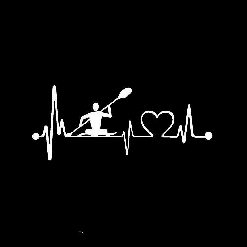 Personality Heartbeat Lifeline Kayak  Creative Car Stickers