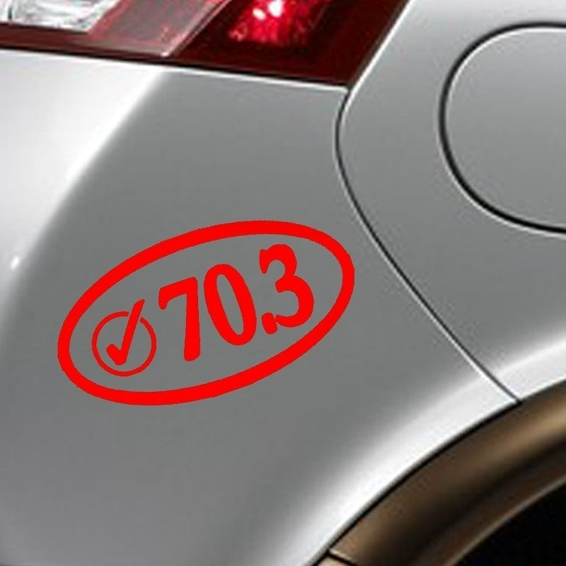 4 color 15*8cm Outdoor Cross-country Triathlon 70.3 Oval Shape Car Sticker Motorcycles Car Styling Waterproof  Vinyl Decal
