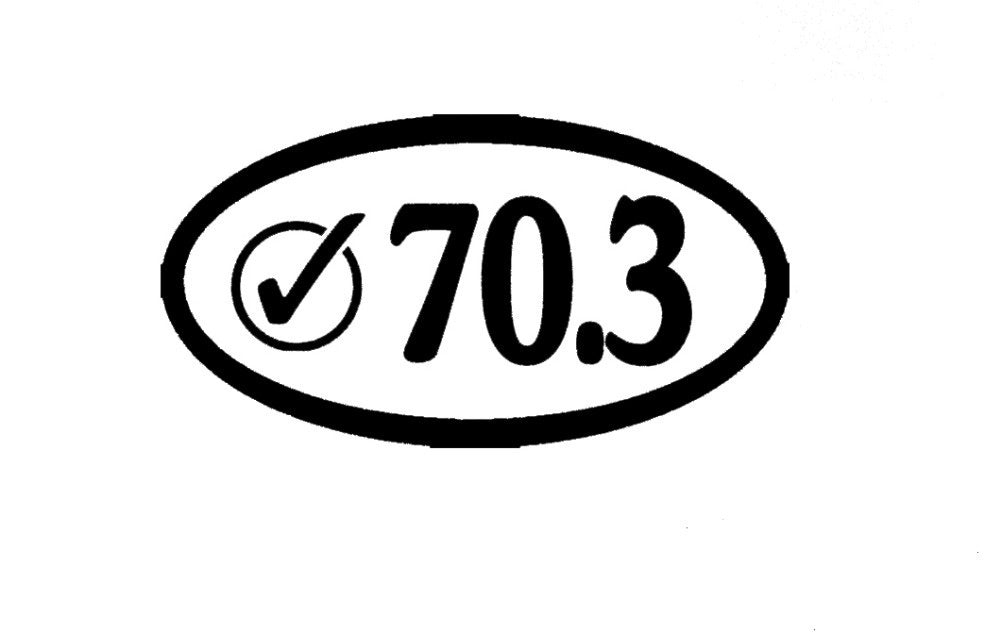 4 color 15*8cm Outdoor Cross-country Triathlon 70.3 Oval Shape Car Sticker Motorcycles Car Styling Waterproof  Vinyl Decal
