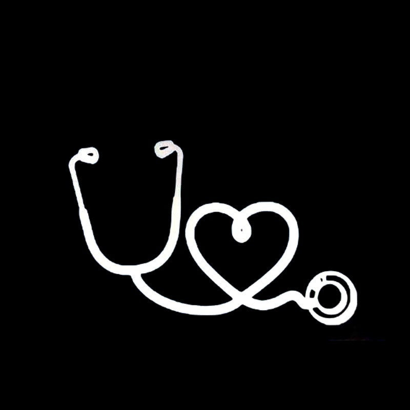 New Hot    Personality Nurse Stethoscope Love Car Sticker Cartoon Motorcycle Vinyl Decals