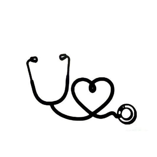 New Hot    Personality Nurse Stethoscope Love Car Sticker Cartoon Motorcycle Vinyl Decals