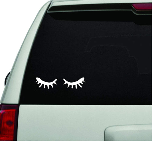 Hot Eyelashes White Version Car Window Windshield Lettering Decal Sticker Decals Stickers