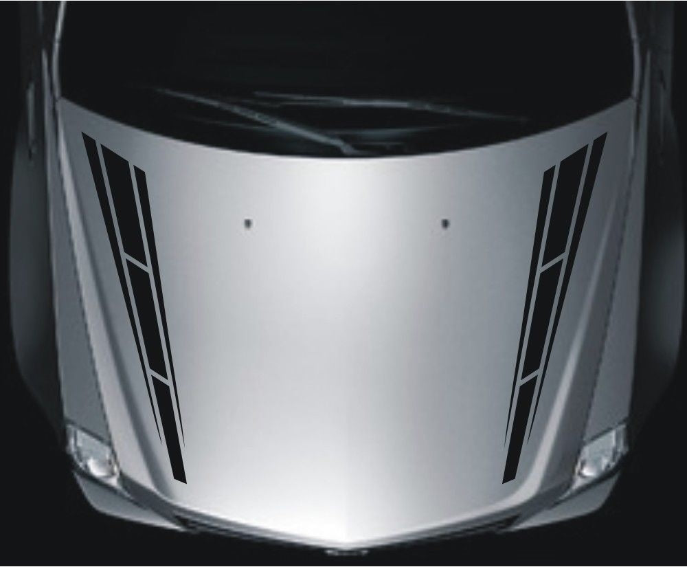 Fashion Car Racing Sport Stripe Hood Decals Vinyl Motor Stickers
