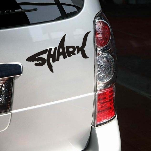 High-quality   Shark Car Stickers Shark Mad Fish Fishing CarStyling Vinyl Decal for Truck Decor Car Door Body Car Accessories