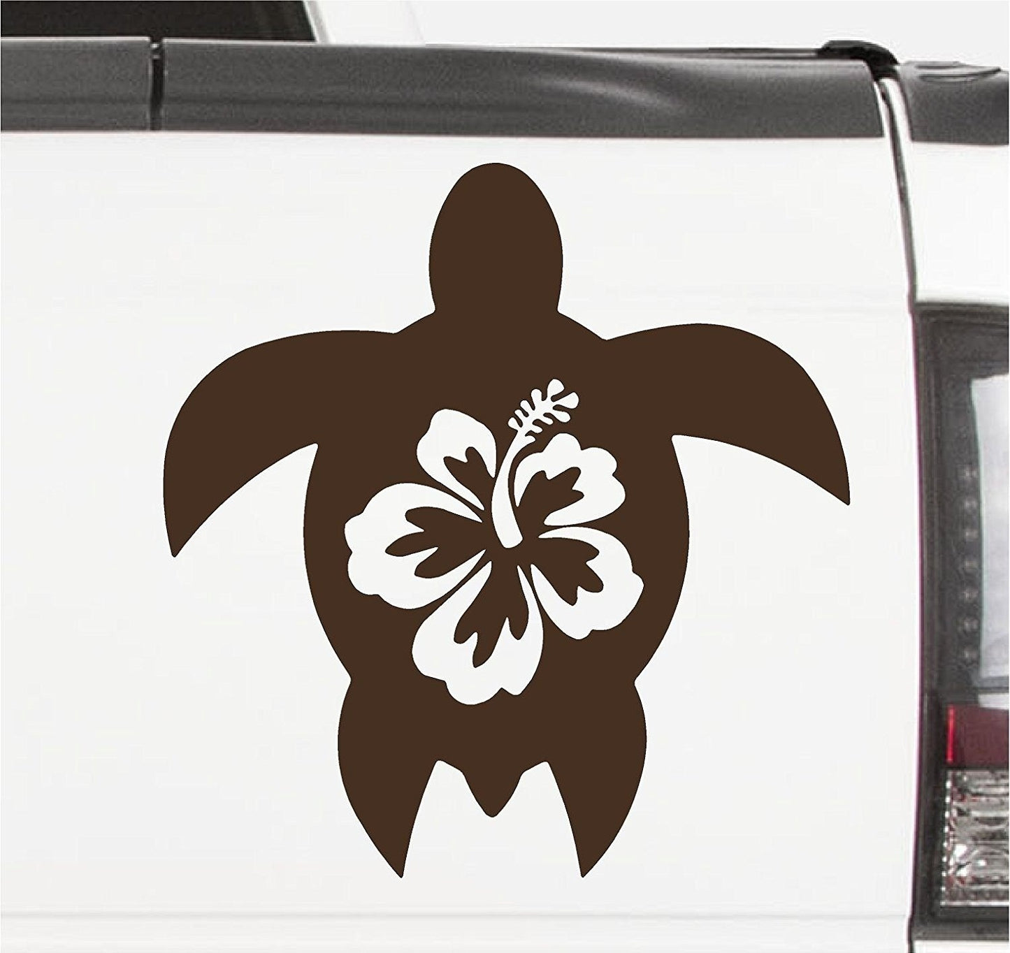 High-quality   HIBISCUS TURTLE - Tropical - Car, Truck, Notebook, Vinyl Decal Sticker