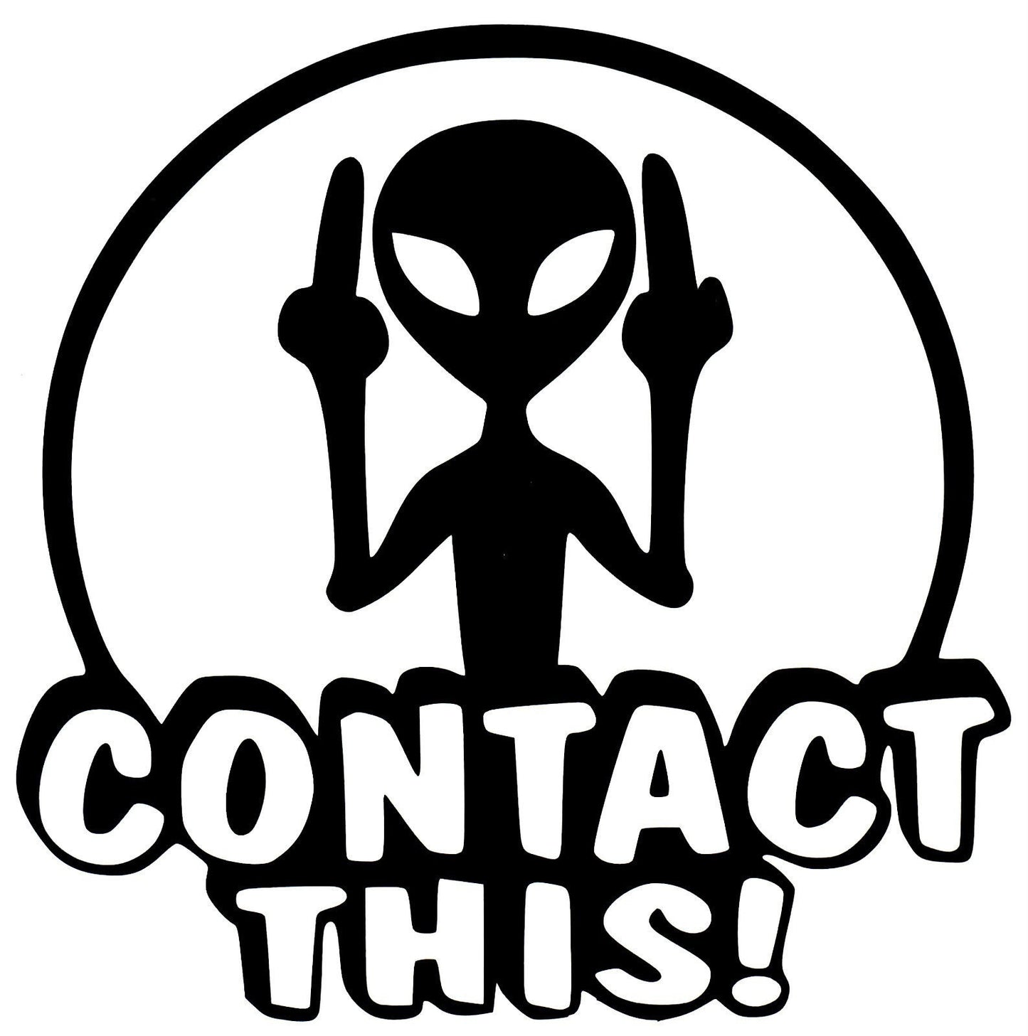 ALIEN CONTACT STICKER Car Bumper Van Window Laptop JDM VINYL DECALS STICKERS