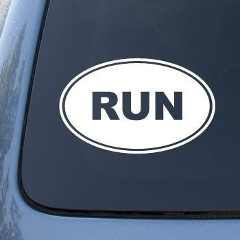 2018 NEW    RUN - Running Jog Marathon - Vinyl Decal Sticker