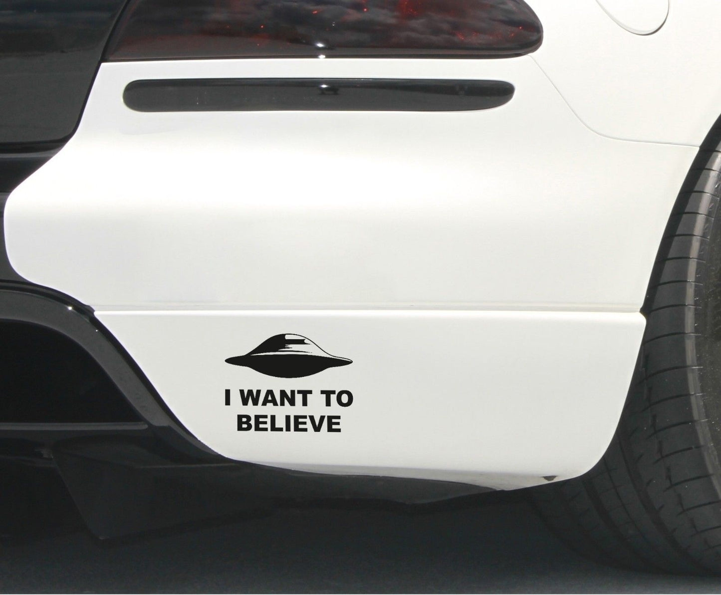 Fashion  I Want to Believe UFO Aliens X Top Secret Funny Car Laptop Vinyl Sticker Decal