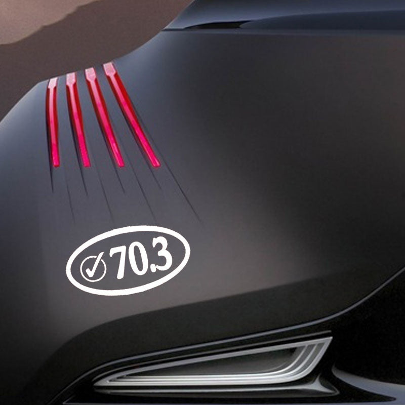 4 color 15*8cm Outdoor Cross-country Triathlon 70.3 Oval Shape Car Sticker Motorcycles Car Styling Waterproof  Vinyl Decal