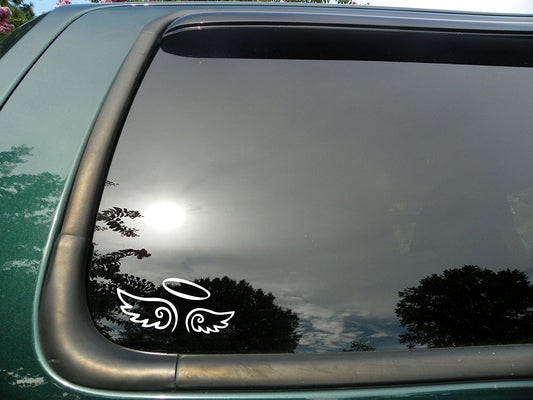 2018 NEW    Angel Wings - Die Cut Christian Vinyl Window Decal sticker for Car or Truck