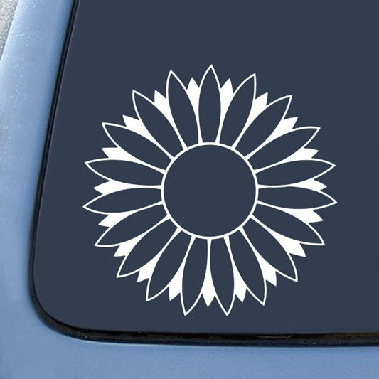 High-quality    Flower Sunflower White Sticker Decal Notebook Car Laptop