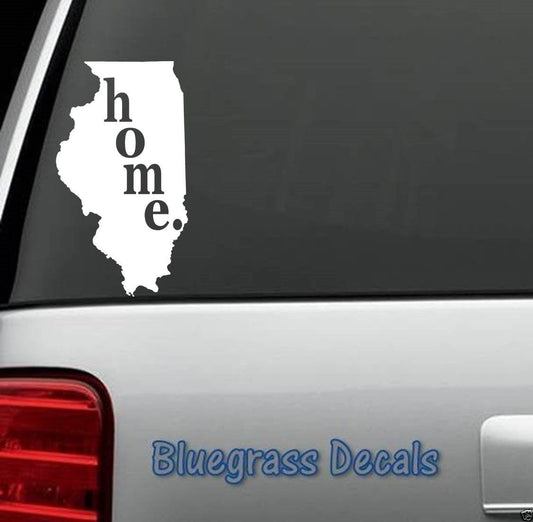 ILLINOIS HOME STATE Decal Sticker Car Truck SUV Van LAPTOP MIRROR ART