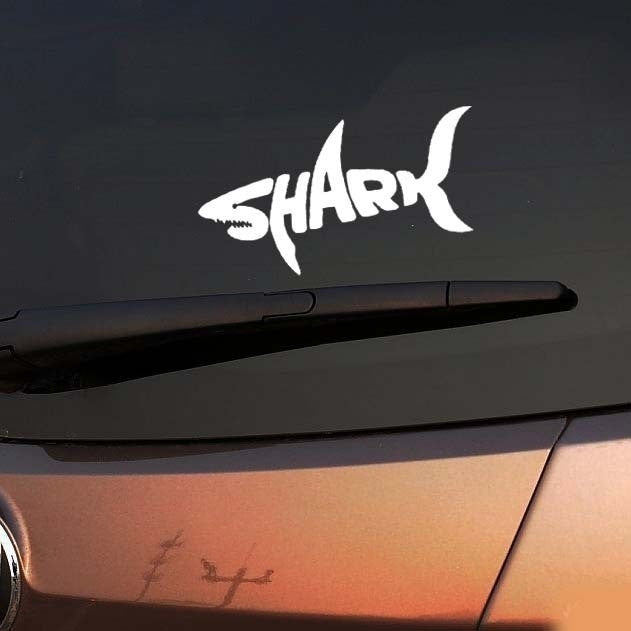 High-quality   Shark Car Stickers Shark Mad Fish Fishing CarStyling Vinyl Decal for Truck Decor Car Door Body Car Accessories