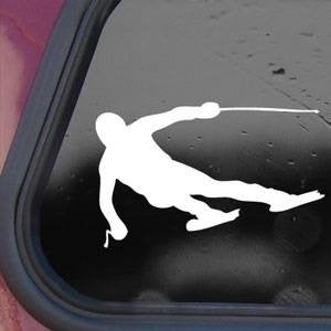 2018 NEW    Downhill White Sticker Decal SNOW Skiing Skier Laptop Die-cut White Sticker Decal