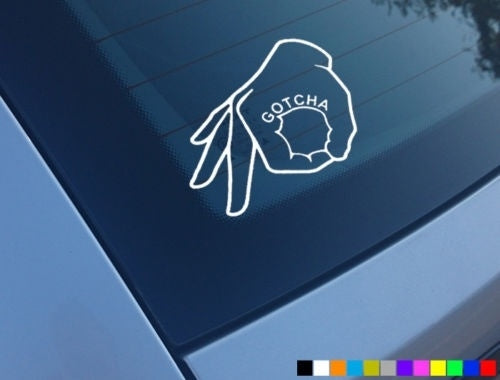 New Hot Détails Sur  GOTCHA Circle Game Drôle Autocollant Voiture Vinyle Pare-choc Laptop JDM