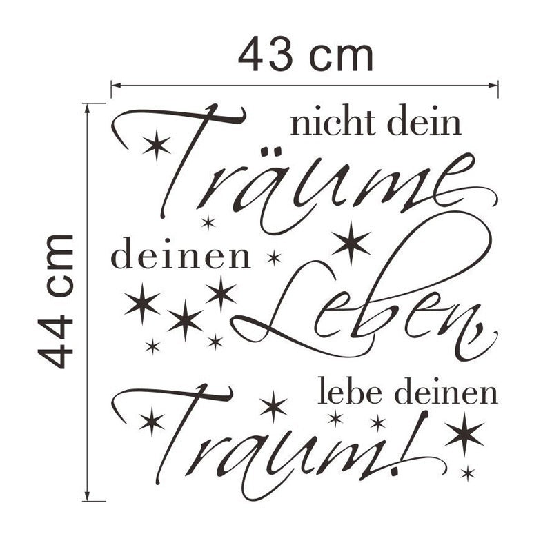 New Hot     WANDTATTOO ...  Sterne Spruch Zitat Schlafzimmer