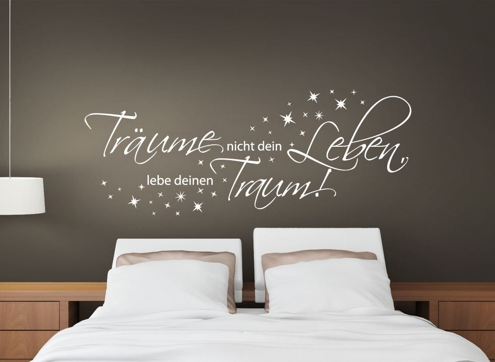 New Hot     WANDTATTOO ...  Sterne Spruch Zitat Schlafzimmer