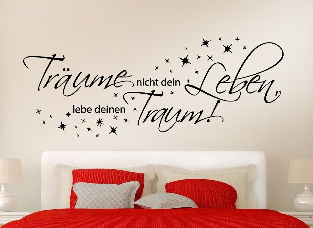 New Hot     WANDTATTOO ...  Sterne Spruch Zitat Schlafzimmer