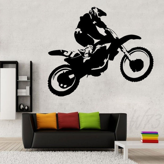 New Brand  Motorbike Motorcross Speedy Rider Home Wall Art Quote Decal Engraving Vinyl Sticker Home Decor (Size L,M,S)