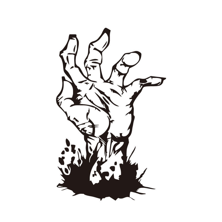 Zombie Hand Car Laptop Bumper Sticker