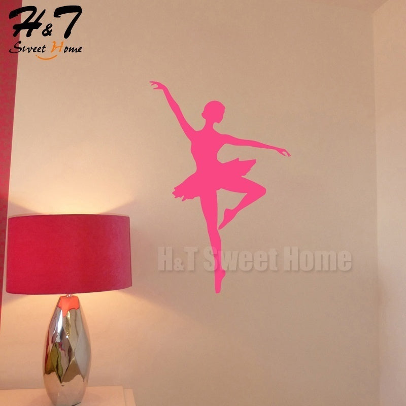 New Brand Ballroom Dancing Ballerina Ballet Vinyl Wall Sticker Mural Wallpaper Decal Baby Girl Room Home Decor 40x60cm