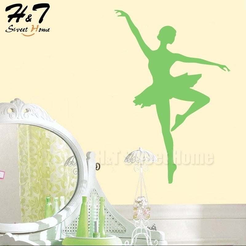 New Brand Ballroom Dancing Ballerina Ballet Vinyl Wall Sticker Mural Wallpaper Decal Baby Girl Room Home Decor 40x60cm
