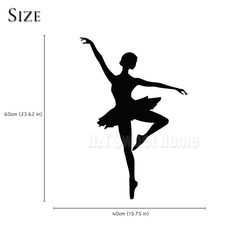 New Brand Ballroom Dancing Ballerina Ballet Vinyl Wall Sticker Mural Wallpaper Decal Baby Girl Room Home Decor 40x60cm