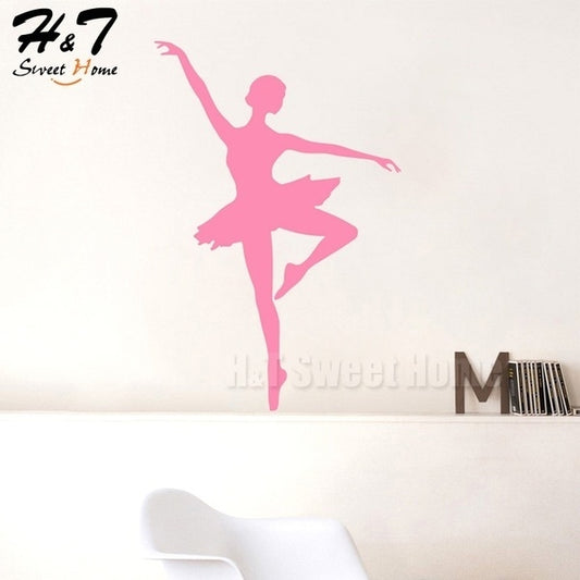 New Brand Ballroom Dancing Ballerina Ballet Vinyl Wall Sticker Mural Wallpaper Decal Baby Girl Room Home Decor 40x60cm