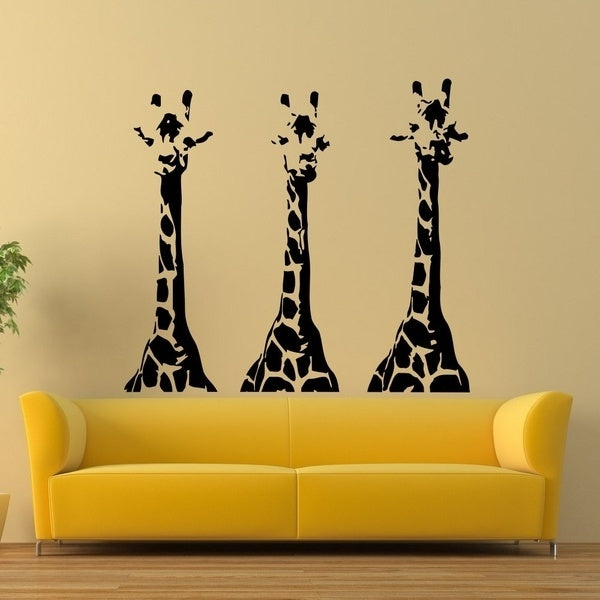 New Brand Giraffe Wall Decal Wild Animals Jungle Safari Wall Decals Vinyl Stickers Living Room Bedroom Nursery Dorm Home Decor Art Mural