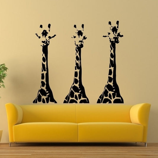 New Brand Giraffe Wall Decal Wild Animals Jungle Safari Wall Decals Vinyl Stickers Living Room Bedroom Nursery Dorm Home Decor Art Mural