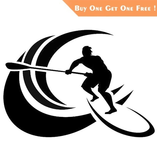 New Brand 16.3*11.6CM Stand Up Paddle Board Sup Surf Car Window Truck Home Black Vinyl Decal Stickers