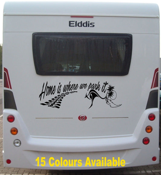New Hot   Caravan Motorhome RV Campervan 4x4 Sticker HOME IS Big 600mm - 15 Colours
