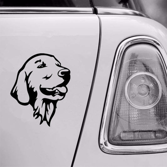 New Hot   12.2*14.7cm Golden Retriever Dog Car Bumper Stickers Cute Pet Dogs Decals Car Styling Decoration Accessories 6 Colors