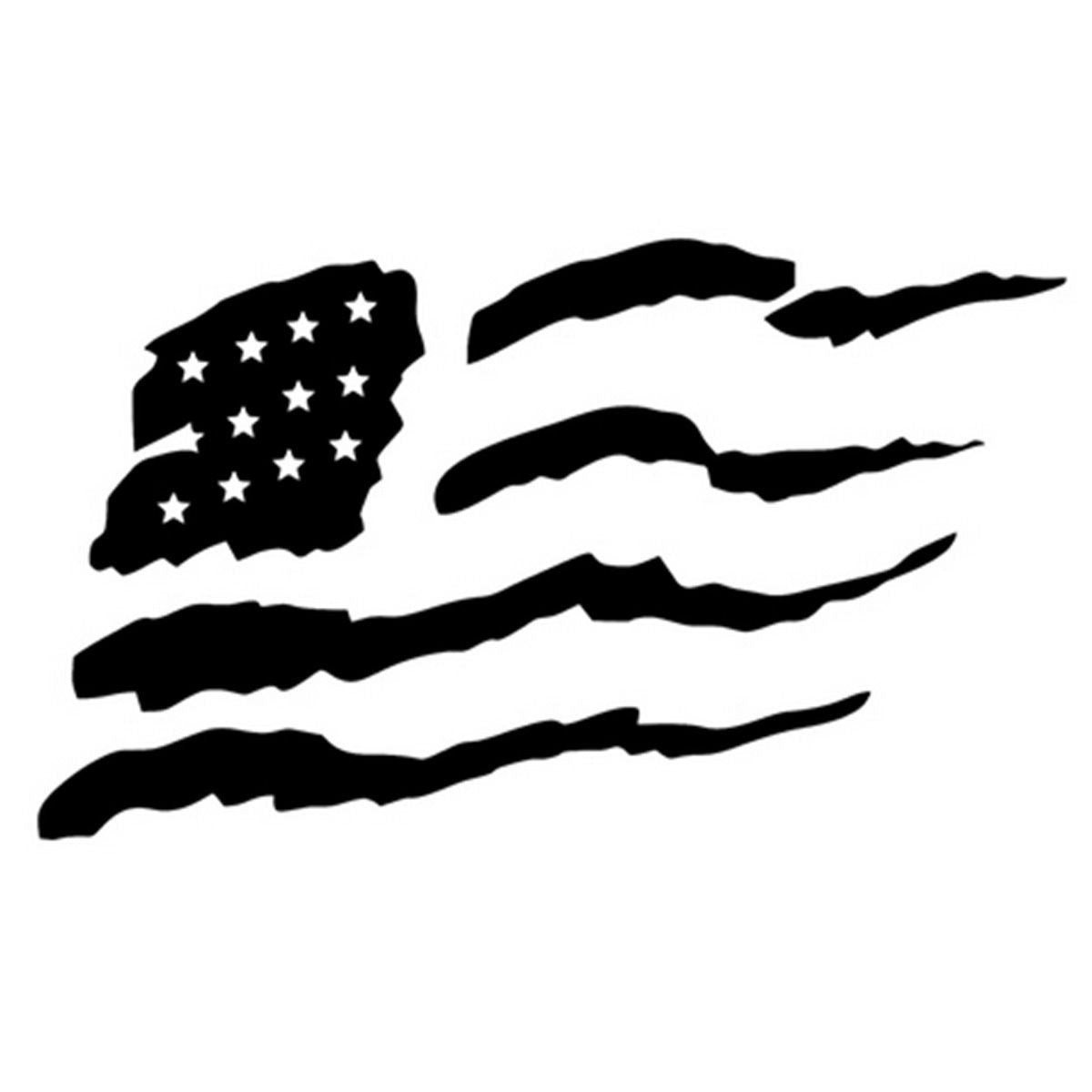 New Fashion Black Stickers American Flag Usa Car Decal Window Truck Auto Laptop Wall Sticker Decor