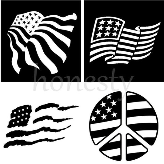 New Fashion Black Stickers American Flag Usa Car Decal Window Truck Auto Laptop Wall Sticker Decor
