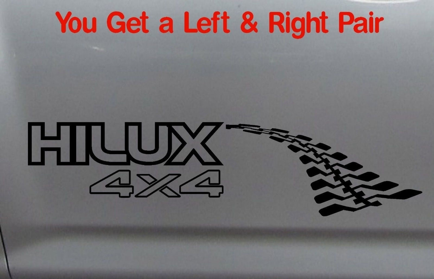 2018 NEW  HILUX 4x4 Tyre Tracks MN Ute Canopy Bullbar Sticker PAIR 300mm