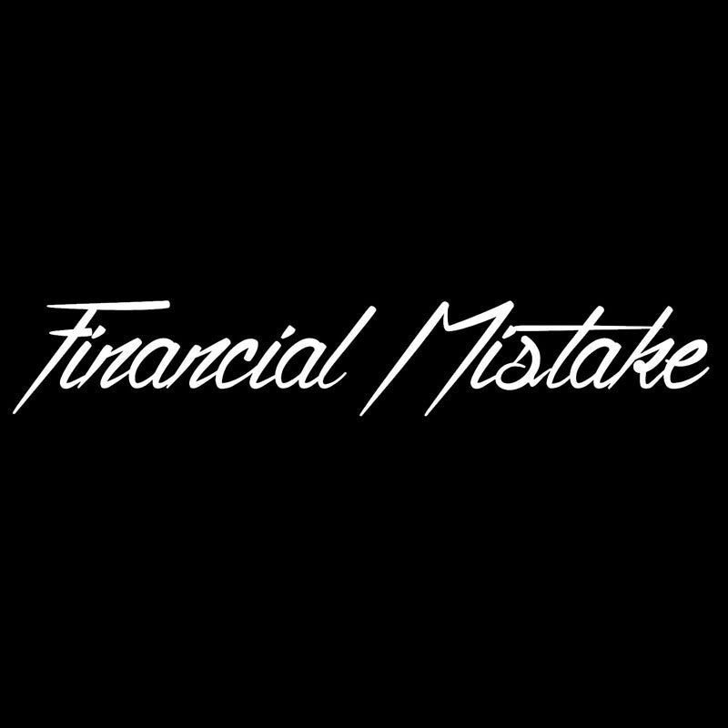 High-quality   14.5*2.4CM FINANCIAL MISTAKE  Car Styling Body Stickers Car Motorcycle Vinyl Accessorie