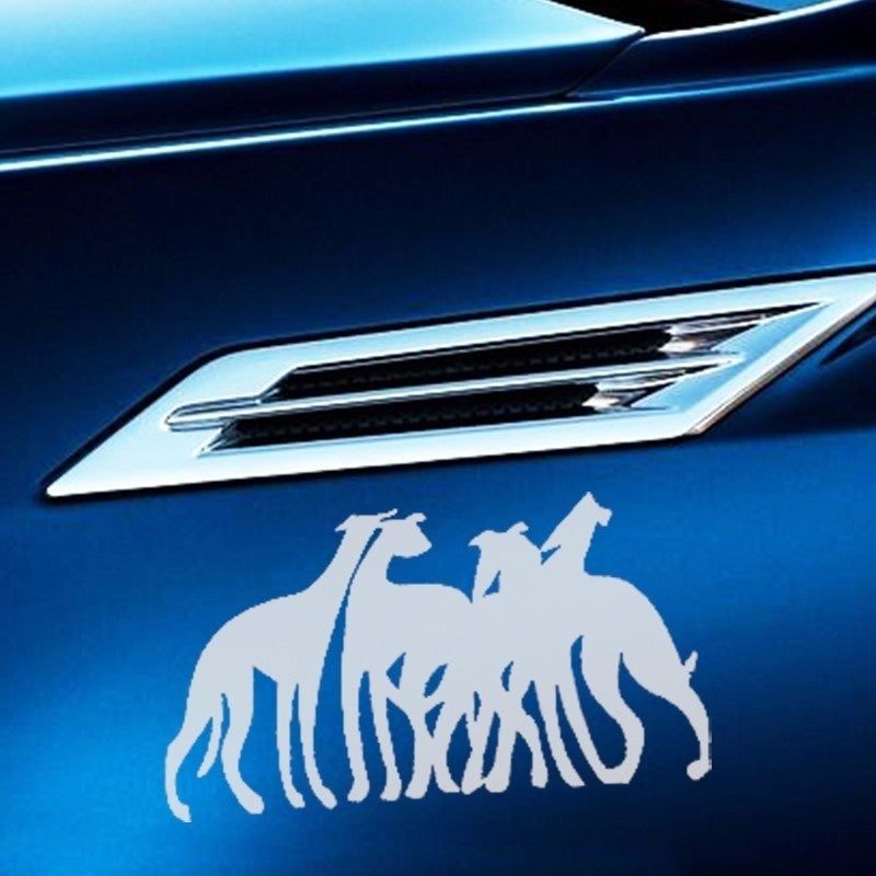 Fashion   20*10CM United Fight Team Greyhounds Dog Pets Deep Friendship Car Sticker for RV Truck Window Bumper Kayak Car Decor Vinyl Decal