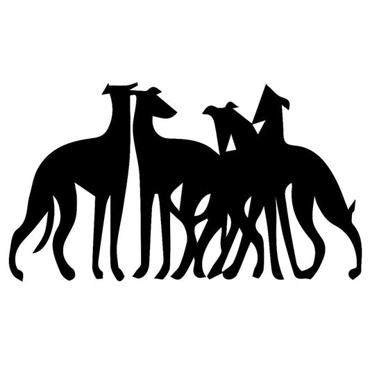 Fashion   20*10CM United Fight Team Greyhounds Dog Pets Deep Friendship Car Sticker for RV Truck Window Bumper Kayak Car Decor Vinyl Decal