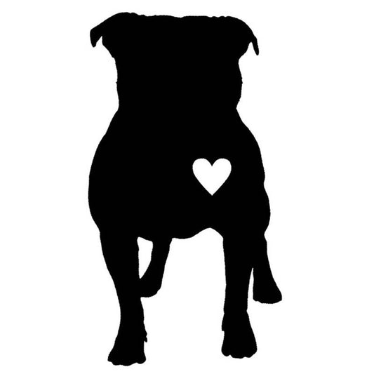New Brand Ferocious Bulldog Kind Heart Pet Animal Dog Art Car Sticker for Motorhome Wall Camper Van RV Truck SUV Window Bumper Motorcycles Car Styling Vinyl Decal 9 Colors